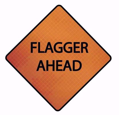 Picture of 48 Inch Reflective Roll-Up Sign - Flagger Ahead, PER EACH