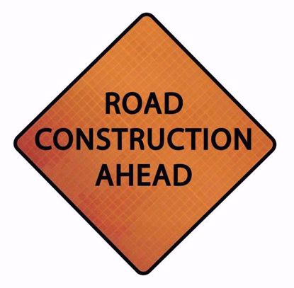 Picture of 48 Inch Reflective Roll-Up Sign - Road Construction Ahead, PER EACH