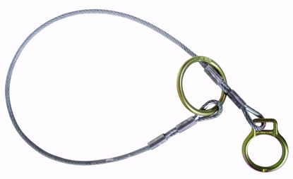 Picture of Cable Pass-through Sling Anchor; 2 O-rings; 1/4" Vinyl Coated Galvanized Cable; 4', PER EACH