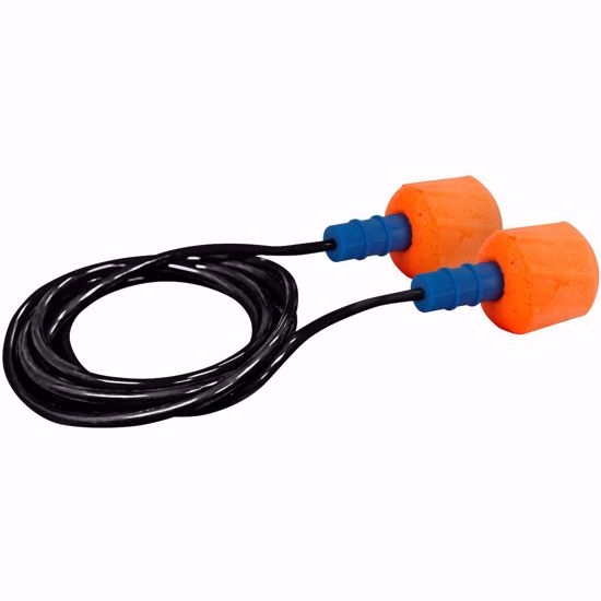 Picture of EZ-Twist™ Disposable Soft Polyurethane Foam Corded Ear Plugs - 100/BX, PER BOX