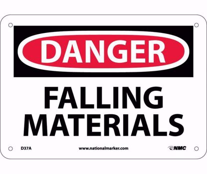 Picture of 7x10 DANGER FALLING MATERIALS Plastic Sign, PER EACH