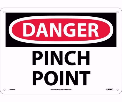 Picture of 10 x 14 DANGER PINCH POINT Aluminum Sign, PER EACH