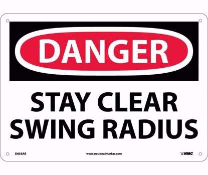 Picture of 10 x 14 STAY CLEAR Aluminum Sign, PER EACH