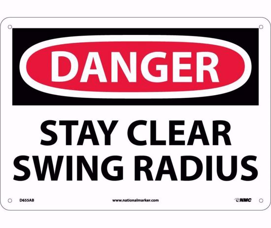 Picture of 10 x 14 STAY CLEAR Aluminum Sign, PER EACH