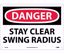 Picture of 10 x 14 STAY CLEAR Aluminum Sign, PER EACH