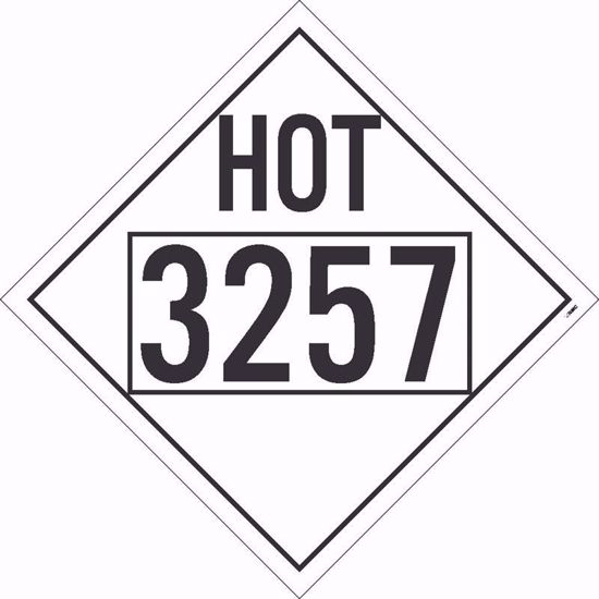 Picture of HOT 3257 MISC DOT PLACARD SIGN, 10.75" X 10.75", adhesive backed vinyl, PER EACH