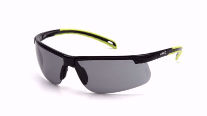 Picture of Ever-Lite Gray H2MAX Anti-Fog Lens with Black/Lime Frame, PER DOZEN