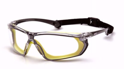 Picture of CROSSOVR  Clear H2X Anti-Fog Lens with Gray and Lime Frame, PER DOZEN