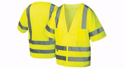 Picture of Pyramex Type R - Class 3  IMI LOGO Hi-Vis Lime Safety Vest, PER EACH, CHOOSE SIZE!