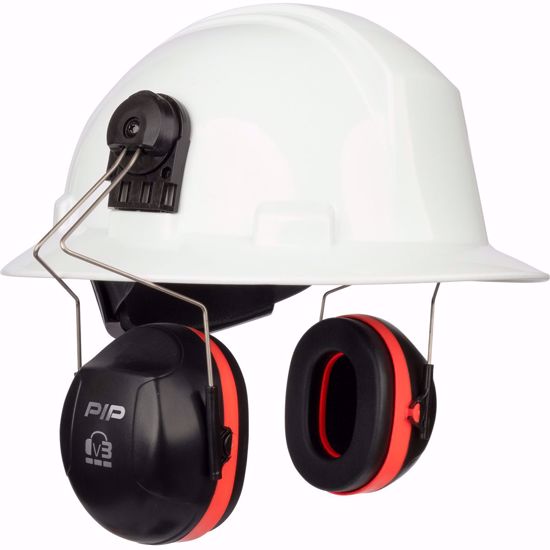 Picture of V3 Full Brim Mounted Passive Ear Muff - NRR 27,  hard hat NOT included, PER PAIR