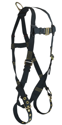 Picture of WeldTech® 1D Standard Kevlar® Non-belted Full Body Harness, Tongue Buckle Leg Adjustment, CHOOSE SIZE!