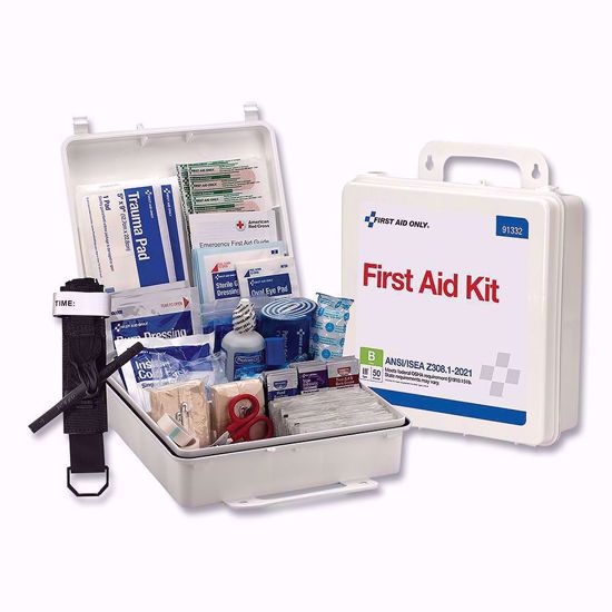 Picture of 50 Person ANSI B Plastic First Aid Kit, ANSI 2021 Compliant