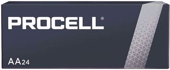 Picture of Duracell Procell alkaline batteries, AA, 24/box, per box