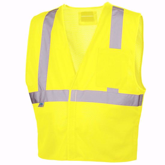 Picture of ANSI Type R Class 2 Two Pocket Mesh BREAKAWAY IMI logo Vest, D-Ring slot, per each, CHOOSE SIZE!